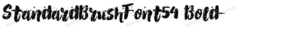 StandardBrushFont54 Bold字体转换